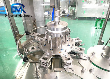 Küçük Hızlı PET Şişelenmiş Su Üretim Ekipmanları 8 Kafa